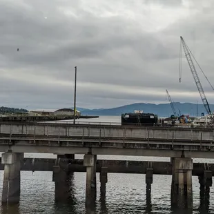 a train crossing a bridge