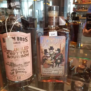 Muckely Muck 26 yr old Scotch..bourbon and wine here and even canned drinks!