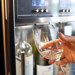 a person holding a glass of wine