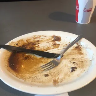What was a Hamburger Steak and creamed mashed potatoes with a jus sauce.