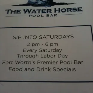 Waterhorse Pool Bar
