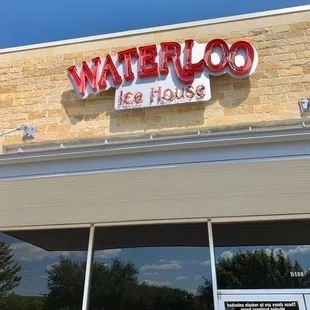 the front of the building