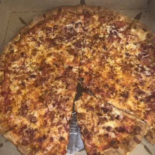 16" cheese and bacon pizza  from Waterloo
