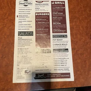 Menu page 1