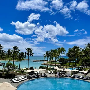 the pool and beach