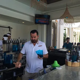 Chad the Bartender hard at work!
