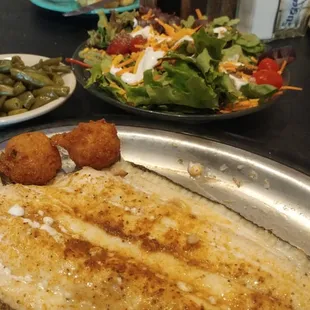 Broiled flounder, very good!