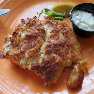 Crabcake (comes with 2 hushpuppies but were eaten before pic )