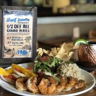 Combo Plates w/ blackened shrimp