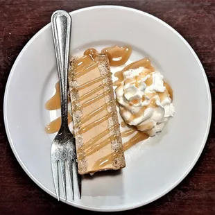 This is the Salted Caramel Ice Cream Sandwich dessert on the 2022 Restaurant Week dinner menu.  Photo taken January 18, 2022.