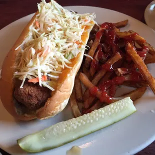 Fish Po&apos; Boy - hubby says nothing special but prepared well. Ask for extra tartar sauce on the side.