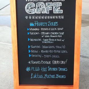 Soups everyday of the week!!