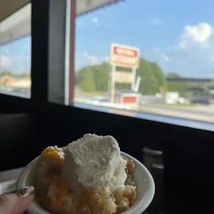 Peach cobbler