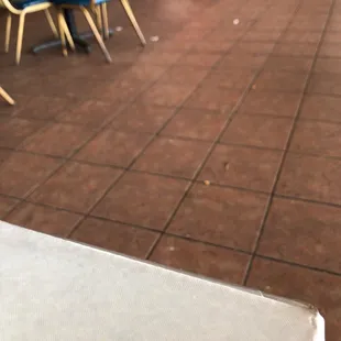 Dirty floor says everything