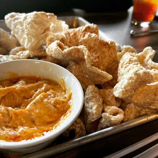Pork Skins with Pimiento Cheese