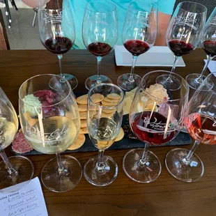 Tasting and charcuterie board. Pimento cheese was excellent!