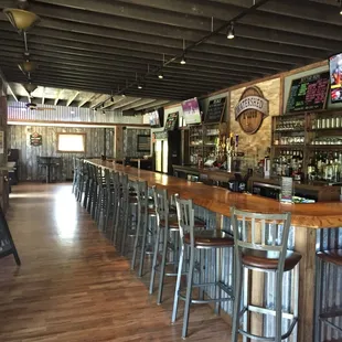 the bar and seating area