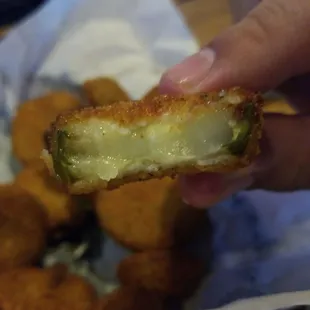 Yummy and thick fried pickles
