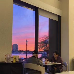 Don't pay attention to the old people,look at that sunset!