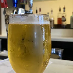a glass of beer