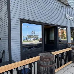 Enjoy our outdoor waterfront patio