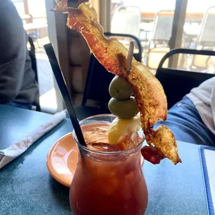 Tito&apos;s Bloody Mary! Crispy bacon and the perfect amount of spice