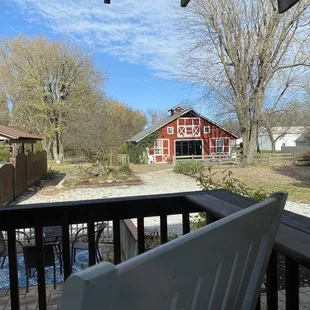 View into the outside seating area