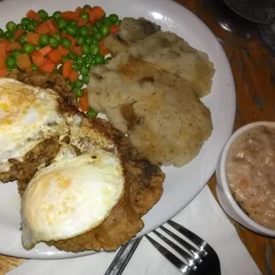 My special chicken fried steak with eggs! :-)