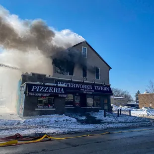February 19 2021 The fire was on the second floor of the building and no one was injured during the incident.