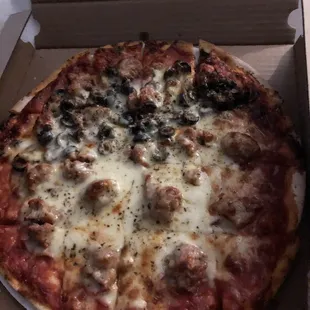 Pizza was decent but pricey