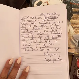 First journal note