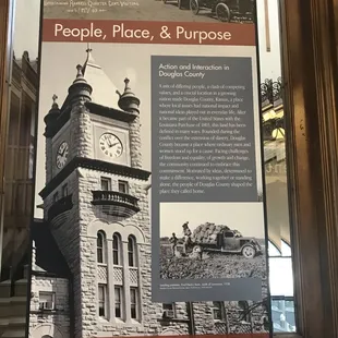 Many posters telling the interesting history of Lawrence are found inside