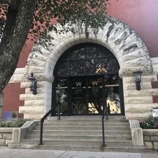 Entrance to Watkins Museum of History located on Mass Street in downtown Lawrence