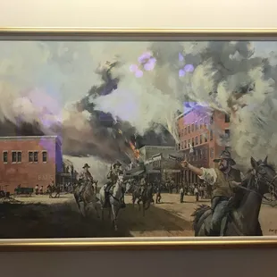 Painting of Quantrill's Raid