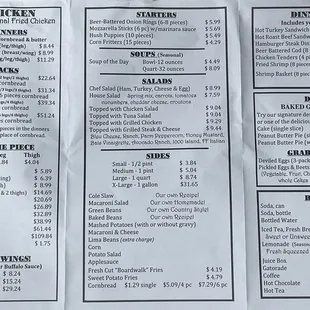 Updated menu March 2023