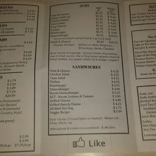 Menu. There is no website, so hopefully this is helpful.