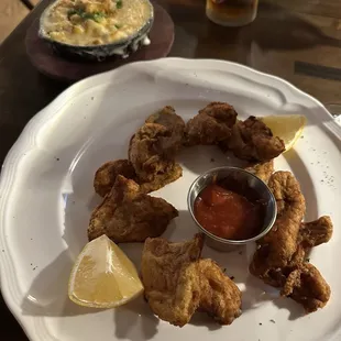 Calf fries and Mac &amp; cheese!