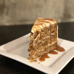 Italian Cream Cake w/ Caramel Sauce