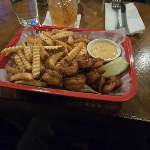 Fried Shrimp and French Fries