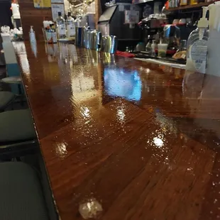 Looking back towards the kitchen where the culinary delights are made.