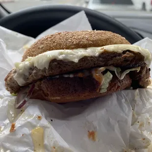 Turkey cheese burger