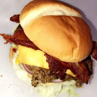 Our Turkey Bacon Cheeseburger!