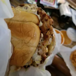 Turkey burger, burger looks nothing like the pics they took of their food
