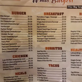 The prices