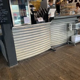 Wow, they used steel from an old grain bin to build the counter.