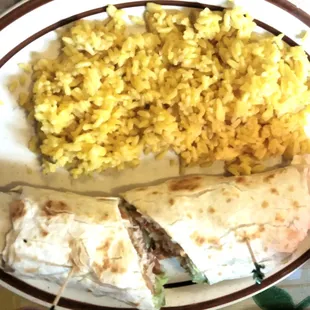 Fried Chicken Wrap with Rice