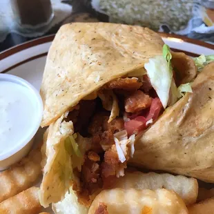 Buffalo chicken wrap