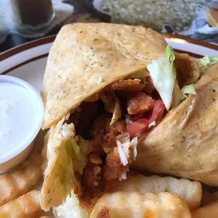 Buffalo chicken wrap