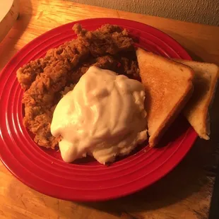 homemade steak fingers with homemade mashed taters!!!