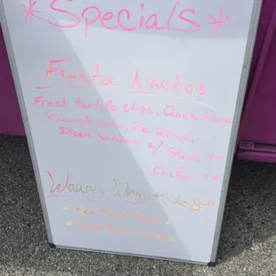 Special menu